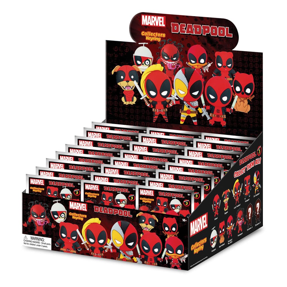 Marvel PVC-Taschenanhänger Deadpool Serie 3 Display (24)  - Versand: 5-7 Tage nach Bestellung