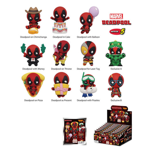Deadpool 3D PVC-Taschenanhänger Series 5 Display (24) - Versand: 5-7 Tage nach Bestellung