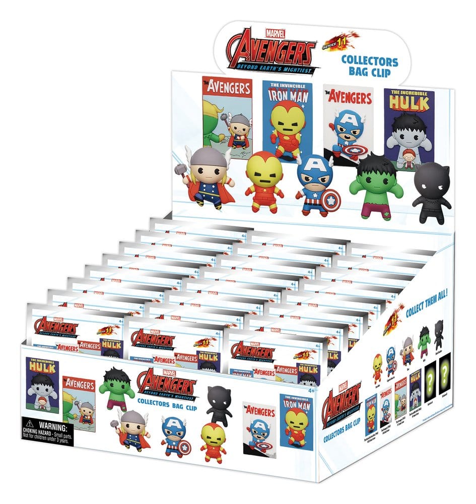 Marvel 3D PVC-Taschenanhänger Serie 1 Avengers 60th Comic Covers Blind Bag Display (24) - Preorder - ETA: 26.10.2026