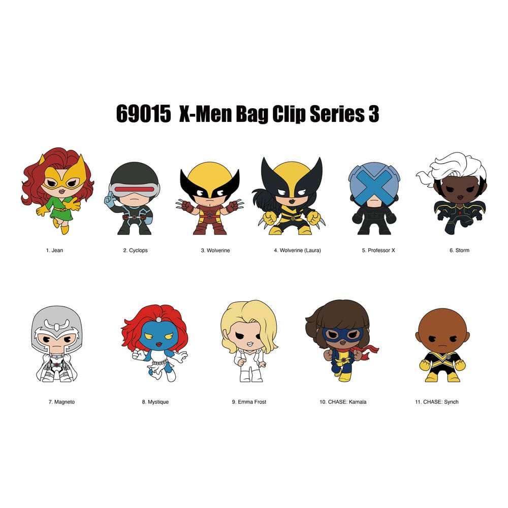 Marvel 3D PVC-Taschenanhänger X-men Classic Serie 3 Display (24) - Preorder - ETA: 08.01.2026