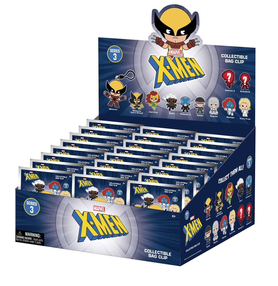 Marvel 3D PVC-Taschenanhänger X-men Classic Serie 3 Display (24) - Preorder - ETA: 08.01.2026