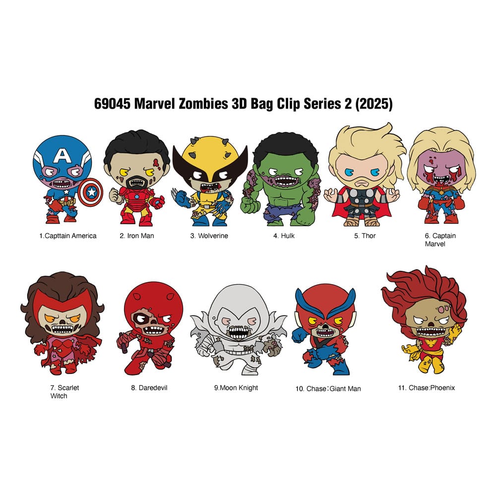 Marvel PVC-Taschenanhänger Serie 2 Zombies Display (24) - Preorder - ETA: 29.12.2025