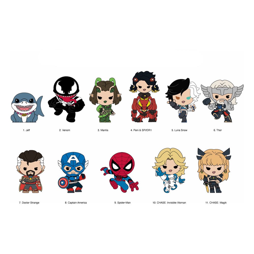 Marvel Rivals 3D PVC-Taschenanhänger Series 16 Display (24) - Preorder - ETA: 25.03.2026