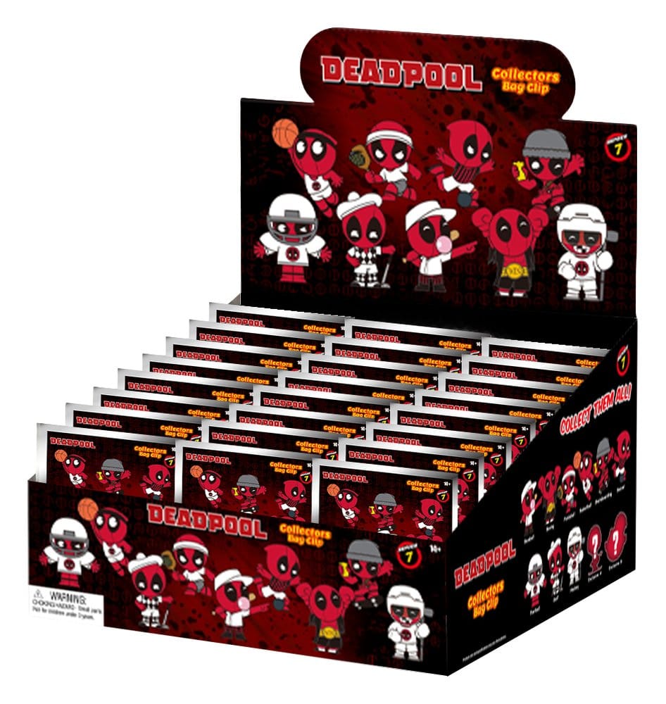 Deadpool 3D PVC-Taschenanhänger Serie 7 Display (24) - Preorder - ETA: 26.10.2026