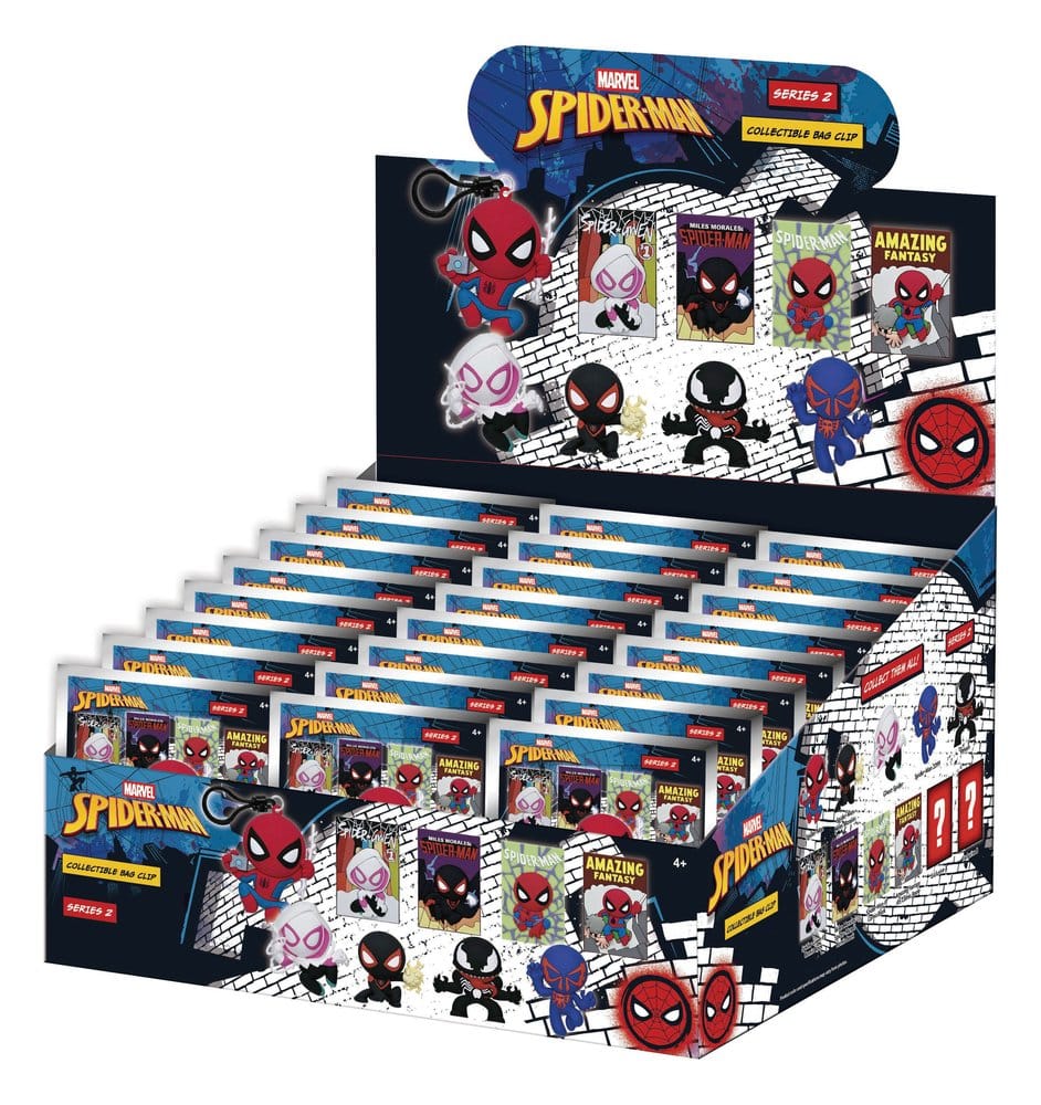 Spider-Man Classic 3D PVC-Taschenanhänger Serie 2 Display (24) - Preorder - ETA: 18.09.2026