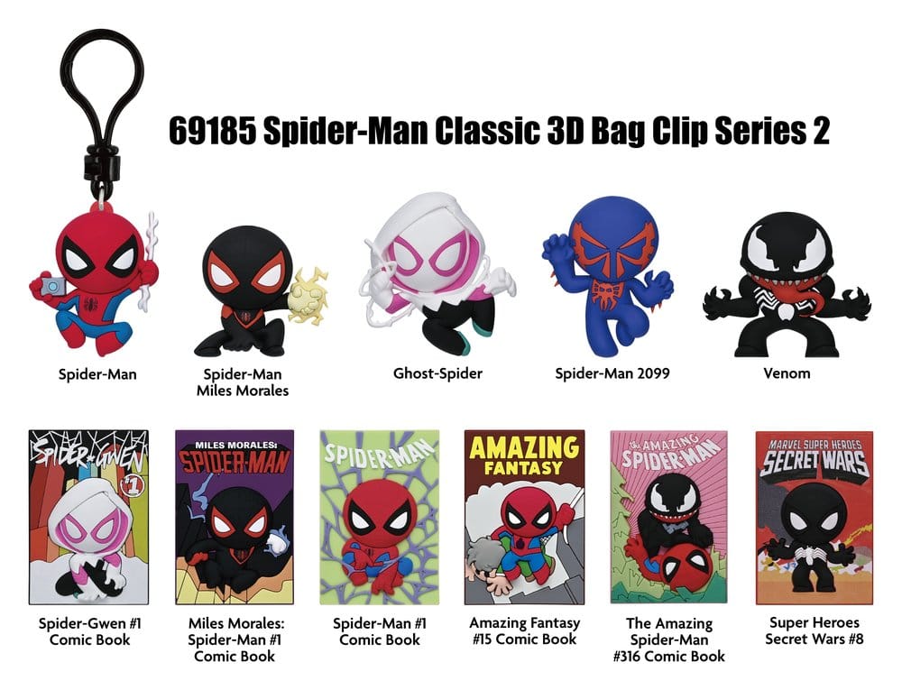 Spider-Man Classic 3D PVC-Taschenanhänger Serie 2 Display (24) - Preorder - ETA: 18.09.2026