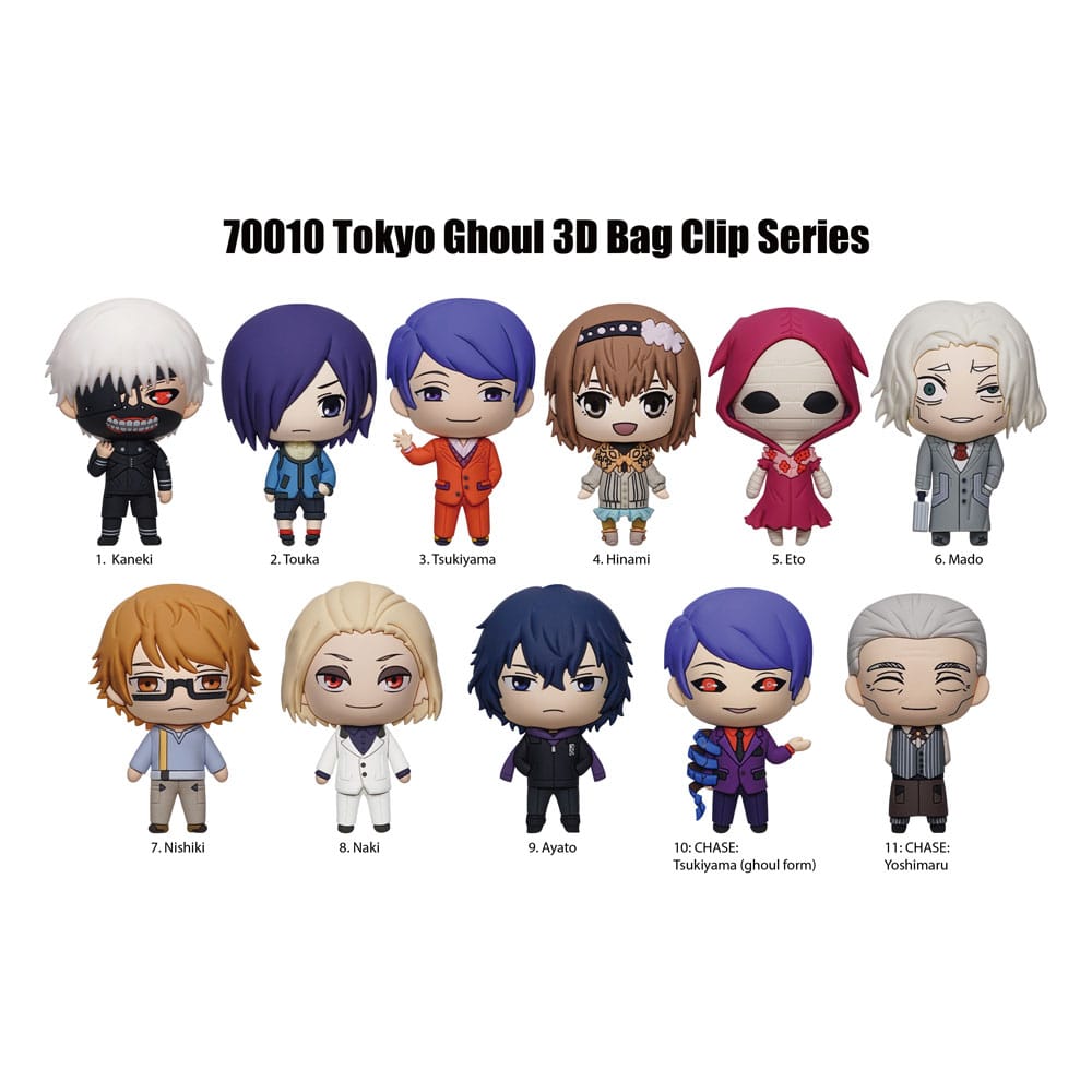 Tokyo Ghoul 3D PVC-Taschenanhänger Series 2 Display (24)  - Versand: 5-7 Tage nach Bestellung