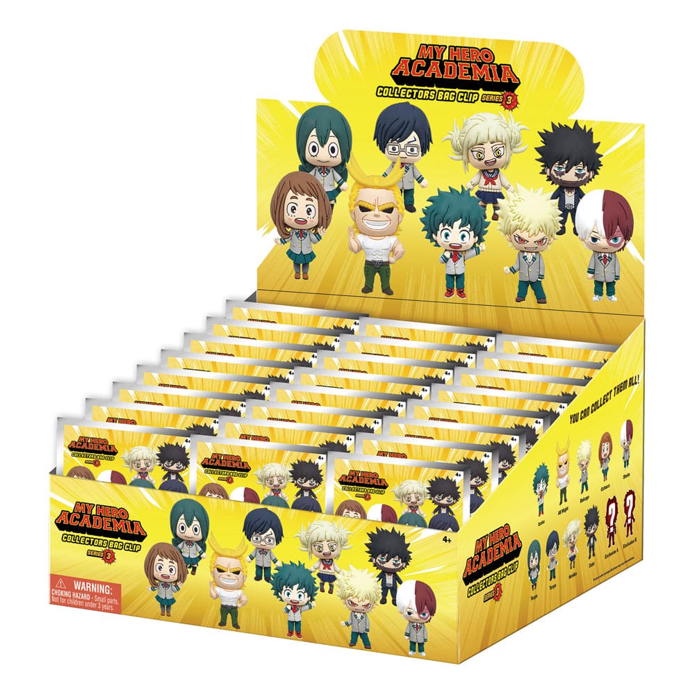 My Hero Academia 3D PVC-Taschenanhänger Series 3 Display (24)           - Preorder - ETA: 03.11.2025