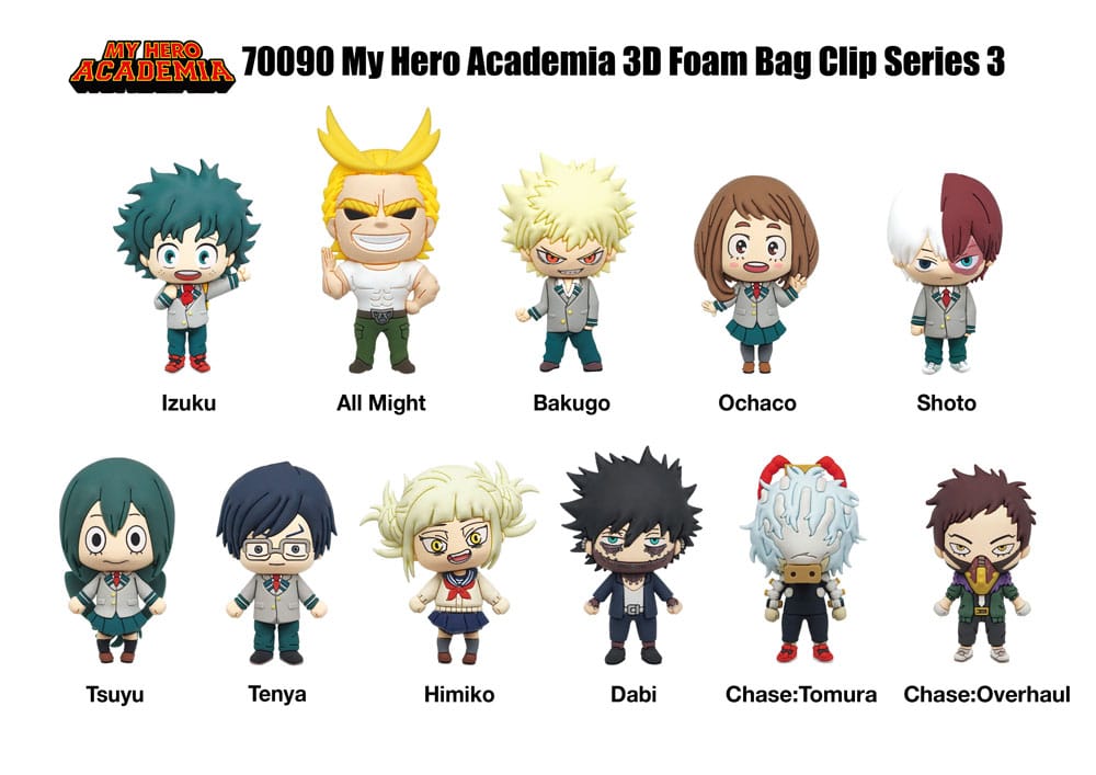 My Hero Academia 3D PVC-Taschenanhänger Series 3 Display (24)           - Preorder - ETA: 03.11.2025