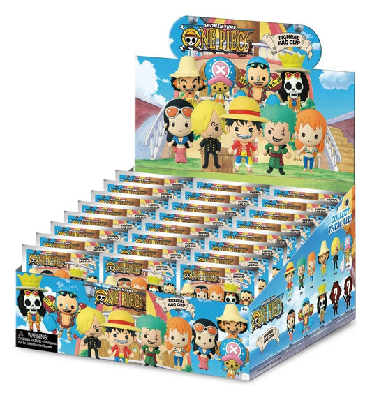 One Piece 3D PVC-Taschenanhänger Serie 1 Display (24) - Versand: 7 Tage nach Bestellung