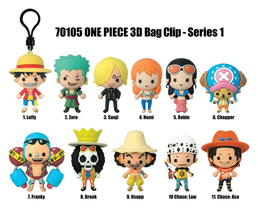 One Piece 3D PVC-Taschenanhänger Serie 1 Display (24) - Preorder - ETA: 29.07.2026