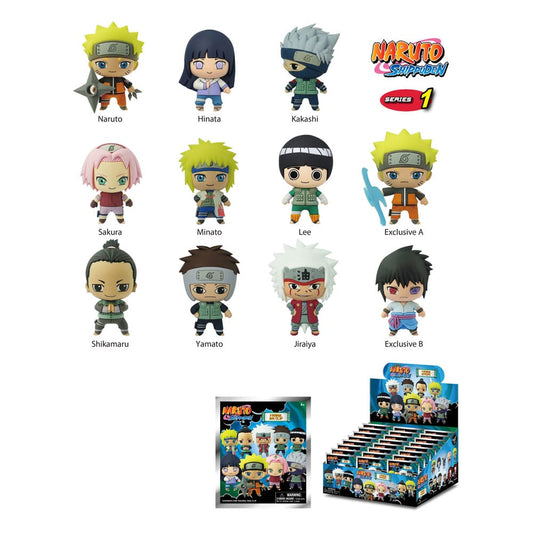 Naruto Shippuden 3D PVC-Taschenanhänger Series 01 Display (24) - Versand: 5-7 Tage nach Bestellung