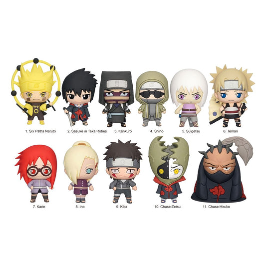 Naruto Shippuden 3D PVC-Taschenanhänger Series 4 Display (24)          - Versand: 5-7 Tage nach Bestellung