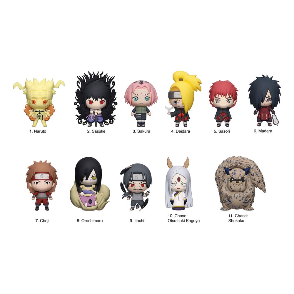 Naruto 3D PVC-Taschenanhänger Series 6 Display (24)       - Versand: 5-7 Tage nach Bestellung