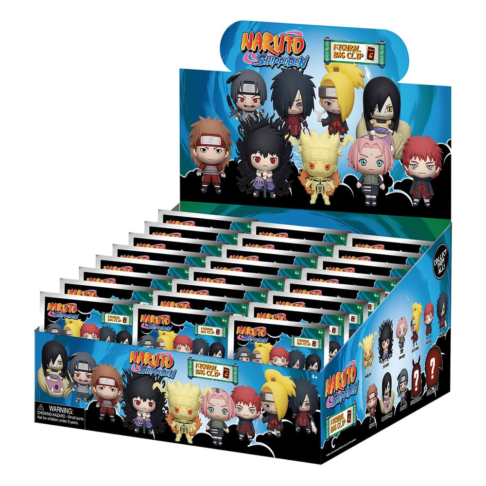 Naruto 3D PVC-Taschenanhänger Series 6 Display (24)       - Versand: 5-7 Tage nach Bestellung