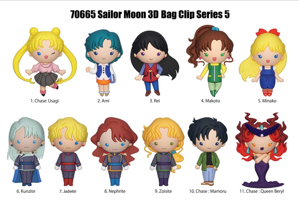 Sailor Moon 3D PVC-Taschenanhänger Series 5 Display (24)  - Preorder - ETA: 27.04.2026