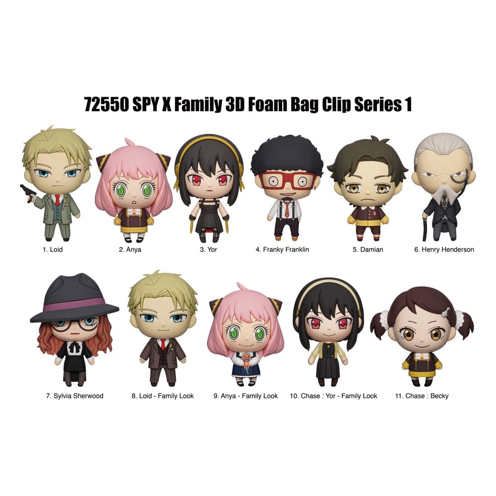 Spy x Family 3D PVC-Taschenanhänger Serie 1 Display  (24) - Preorder - ETA: 30.08.2026