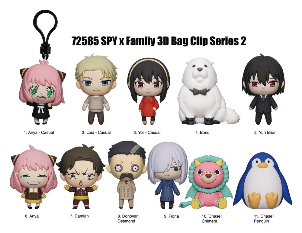 Spy x Family 3D PVC-Taschenanhänger Serie 2 Display (24) - Preorder - ETA: 13.08.2026