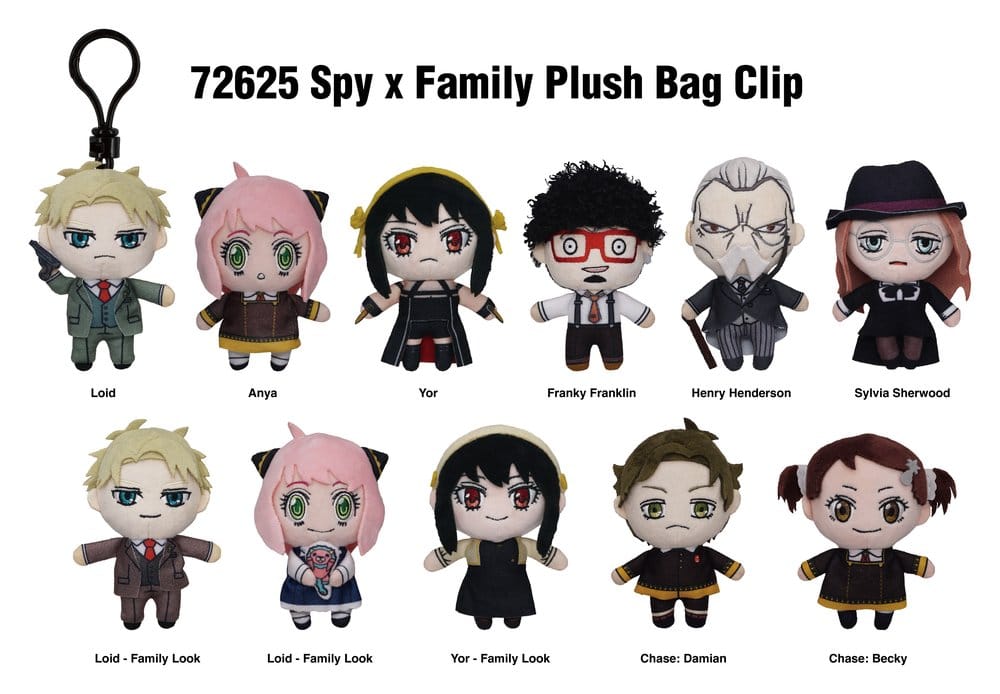 Spy x Family Plüsch-Taschenanhänger Display (24) - Preorder - ETA: 13.08.2026