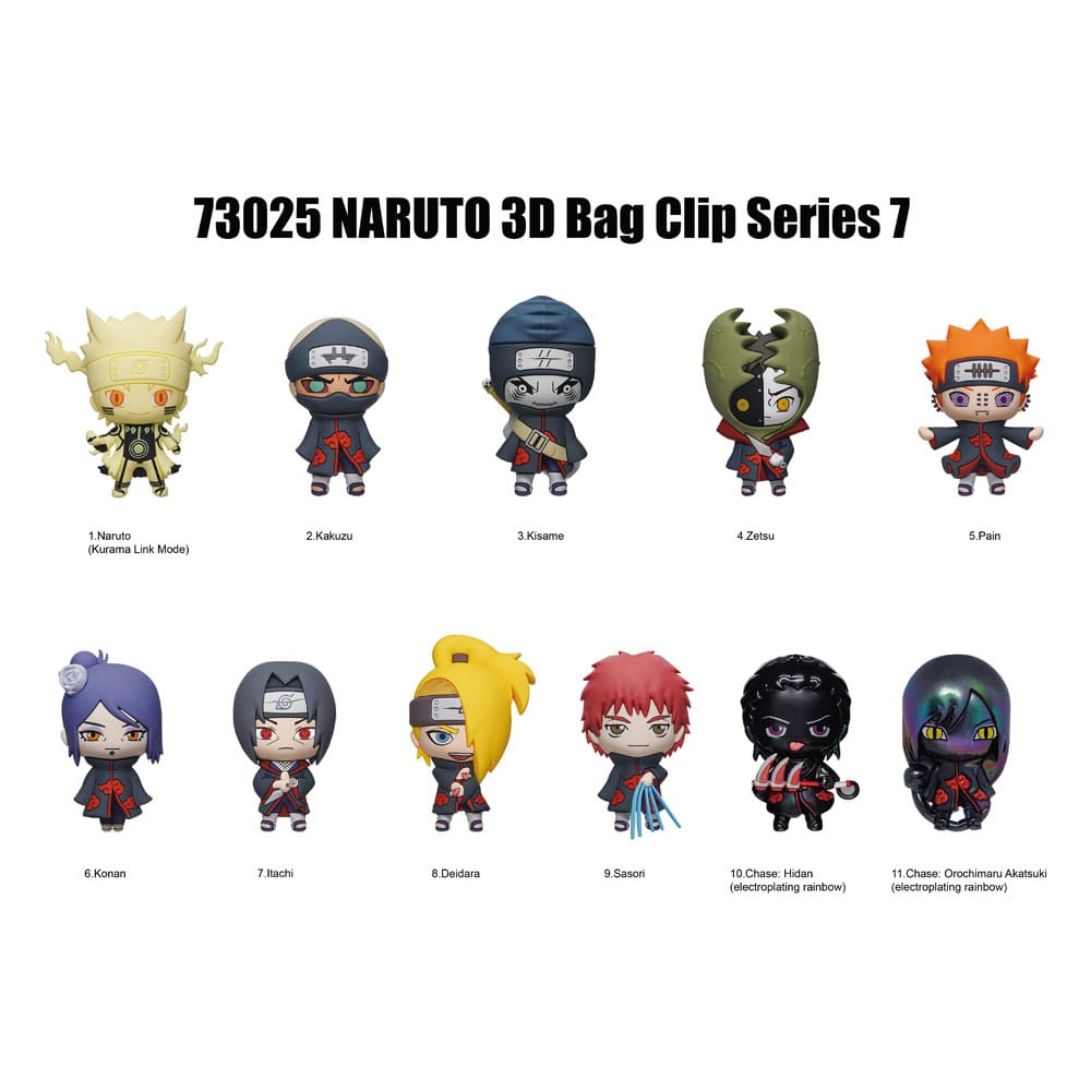 Naruto 3D PVC-Taschenanhänger Serie 7 Display  (24) - Preorder - ETA: 25.01.2026