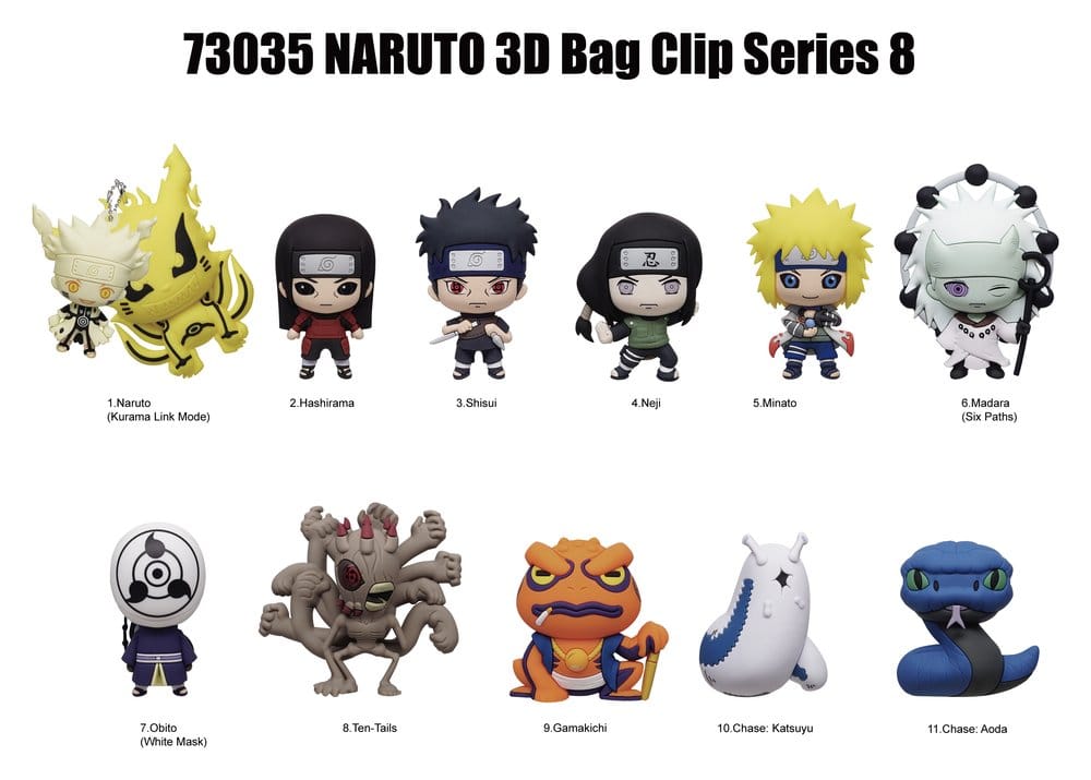 Naruto 3D PVC-Taschenanhänger Series 8 Display (24) - Preorder - ETA: 29.07.2026