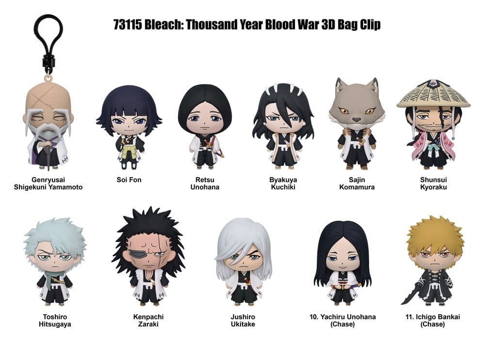 Bleach Thousand-Year Blood War 3D PVC-Taschenanhänger Serie 2 Display (24) - Preorder - ETA: 18.09.2026