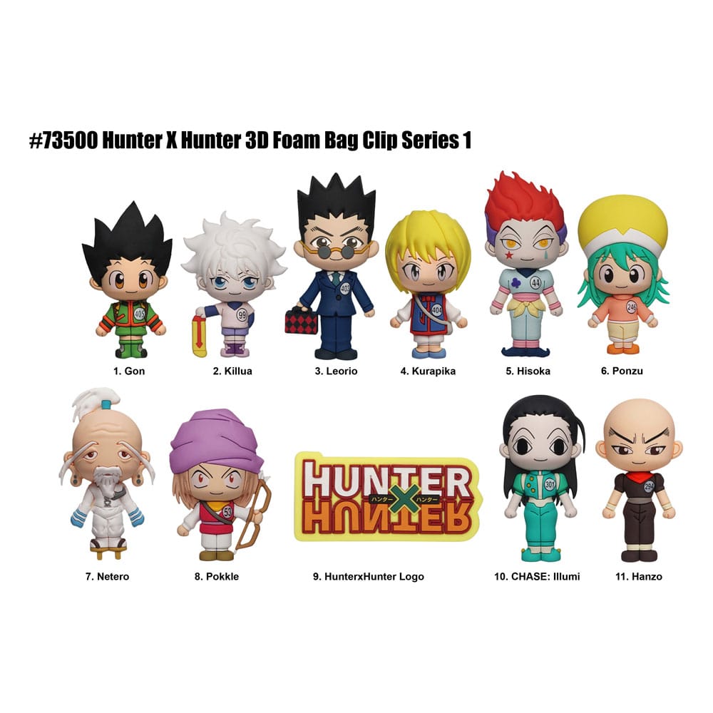Hunter x Hunter 3D PVC-Taschenanhänger Serie 1 Display  (24) - Preorder - ETA: 07.02.2026