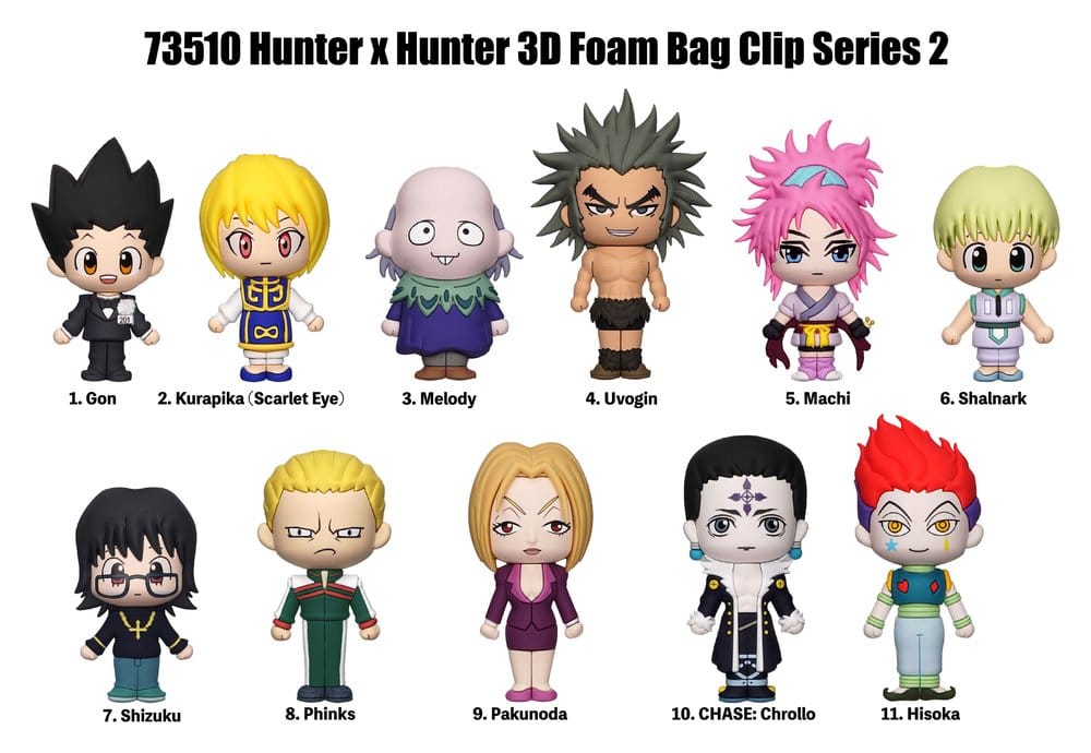 Hunter × Hunter 3D PVC-Taschenanhänger Series 2 Display (24) - Preorder - ETA: 24.07.2026