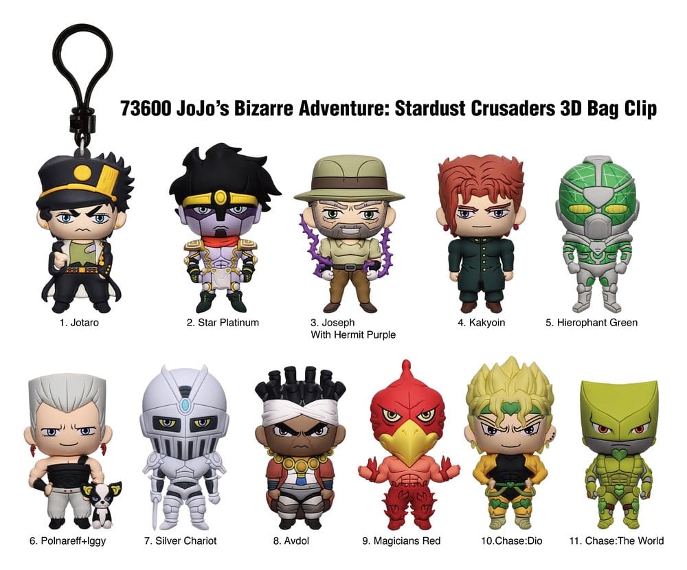 JoJo's Bizarre Adventure 3D PVC-Taschenanhänger Serie 1 Blind Bag Display (24) - Preorder - ETA: 25.11.2026