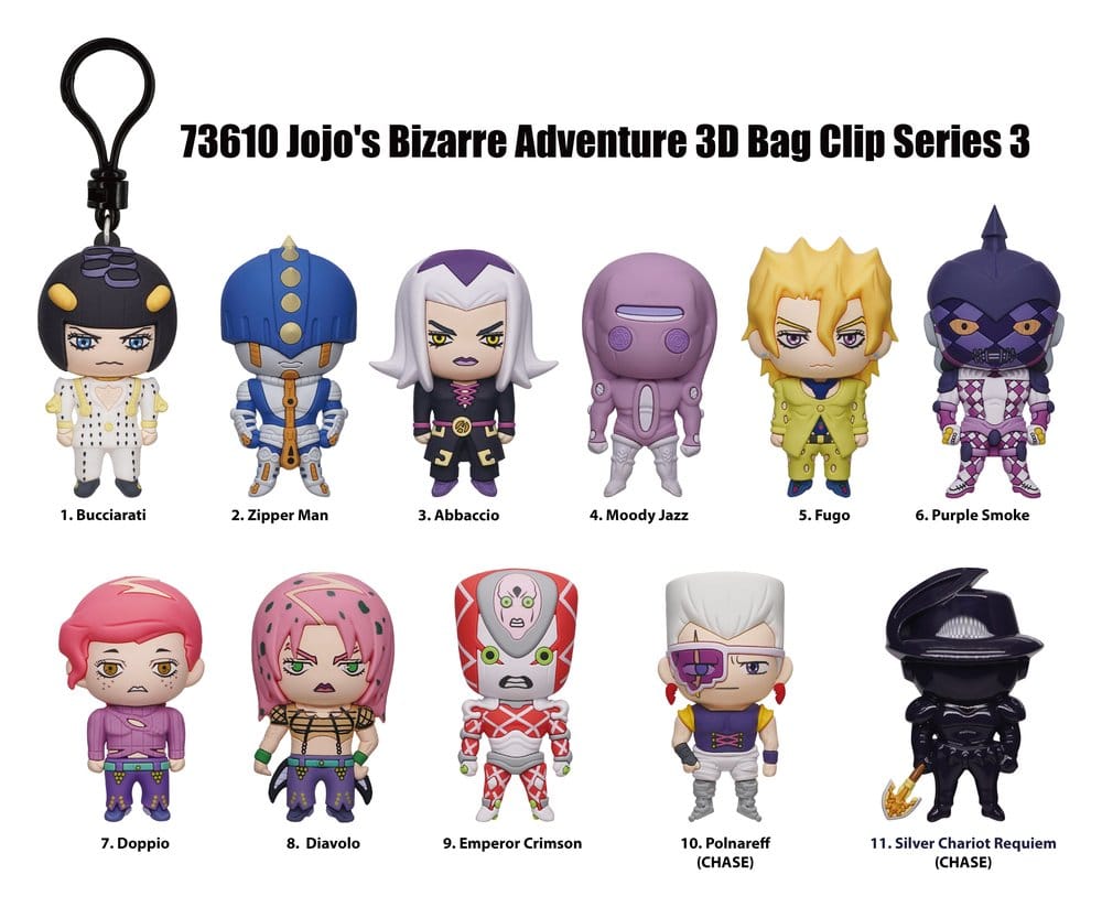 JoJo´'s Bizarre Adventure 3D PVC-Taschenanhänger Serie 2 Blind Bag Display (24) - Preorder - ETA: 25.01.2027