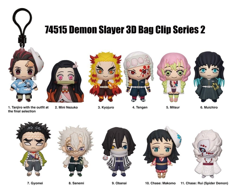 Demon Slayer: Kimetsu no Yaiba PVC-Taschenanhänger Series 2 Display (24) - Preorder - ETA: 25.11.2026