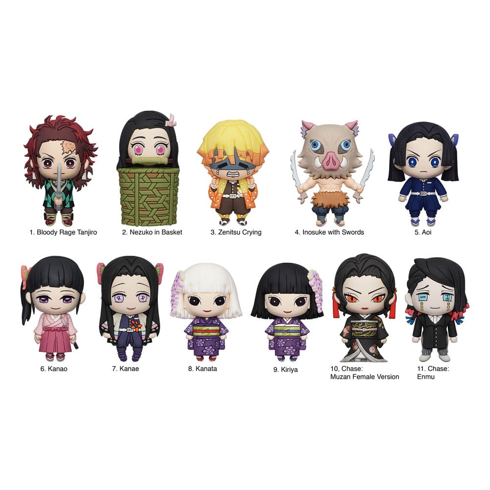 Demon Slayer: Kimetsu no Yaiba 3D PVC-Taschenanhänger Series 4 Display (24)           - Versand: 5-7 Tage nach Bestellung