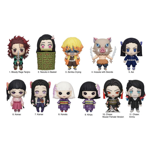 Demon Slayer: Kimetsu no Yaiba 3D PVC-Taschenanhänger Series 4 Display (24)           - Versand: 5-7 Tage nach Bestellung