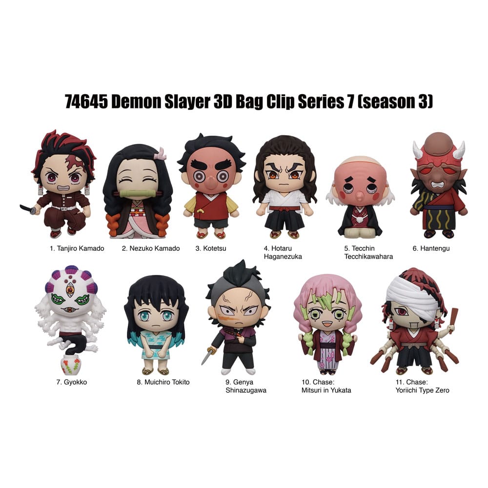 Demon Slayer 3D PVC-Taschenanhänger Series 7 Display (24)             - Preorder - ETA: 11.11.2025