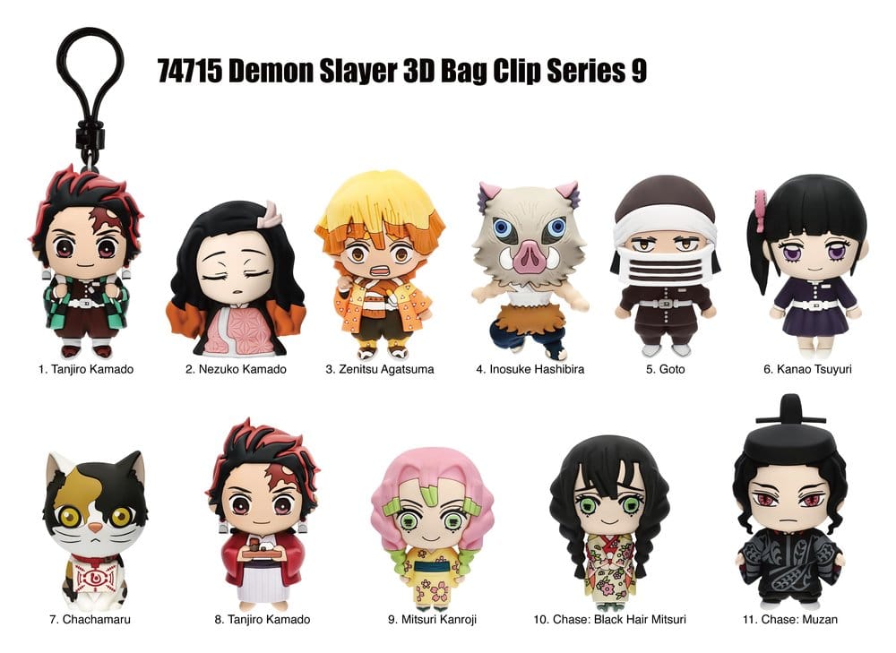 Demon Slayer: Kimetsu no Yaiba 3D PVC-Taschenanhänger Serie 9 Blind Bag Display (24) - Preorder - ETA: 25.01.2027