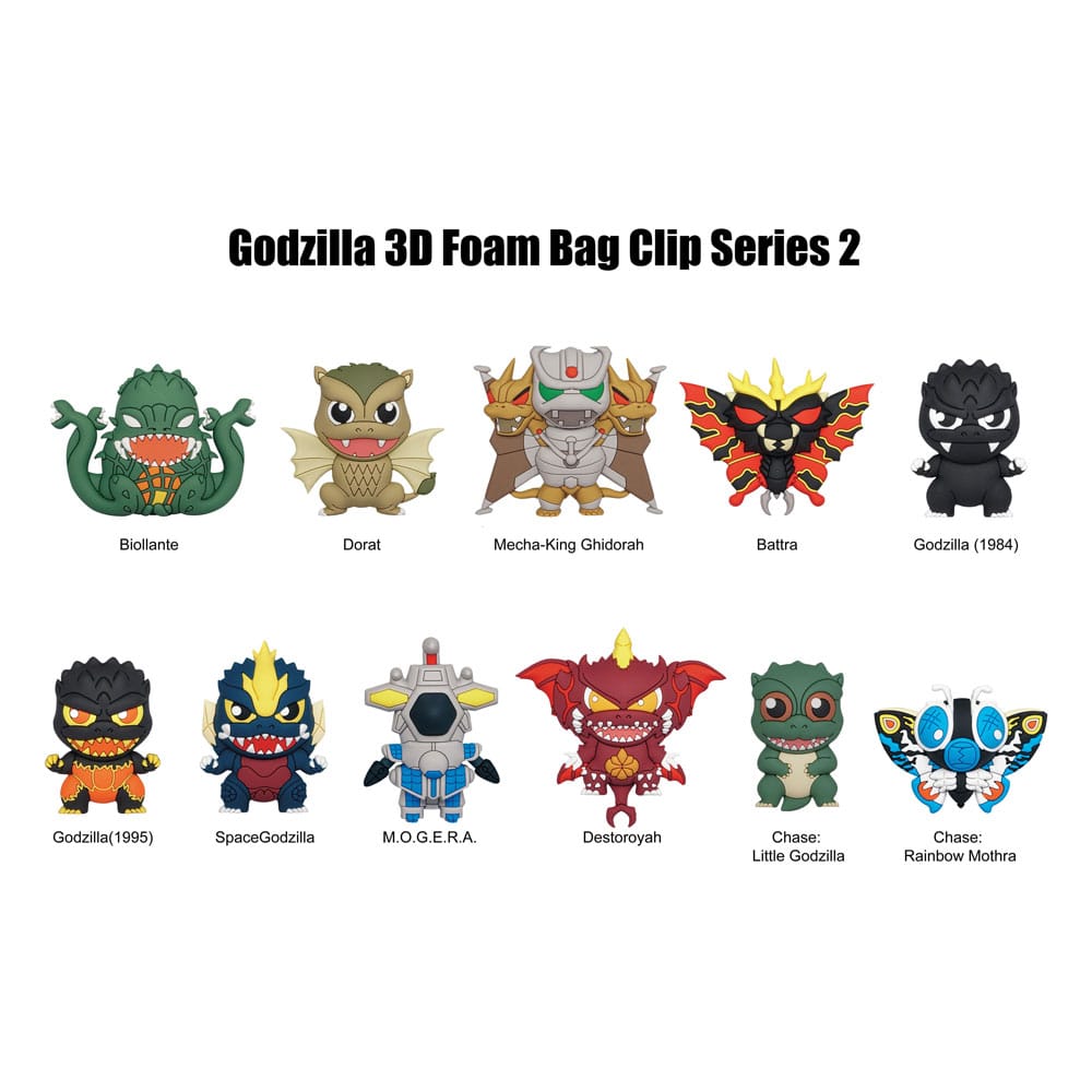 Godzilla 3D PVC-Taschenanhänger Series 2 Display (24)       - Versand: 5-7 Tage nach Bestellung