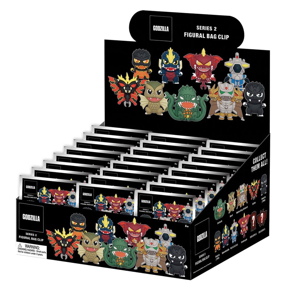 Godzilla 3D PVC-Taschenanhänger Series 2 Display (24)       - Versand: 5-7 Tage nach Bestellung