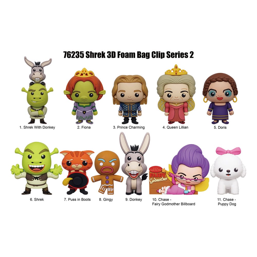 Shrek PVC-Taschenanhänger Series 2 Display (24) - Preorder - ETA: 06.12.2025