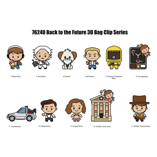 Zurück in die Zukunft 3D PVC-Taschenanhänger 40th Anniversary Series 1 Display (24) - Preorder - ETA: 08.01.2026