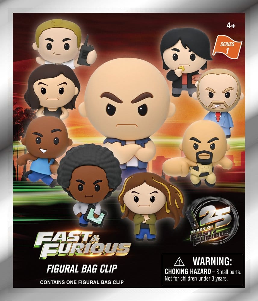 Fast & Furious 25th Anniversary 3D PVC-Taschenanhänger Serie 1 Blind Bag Display (24) - Preorder - ETA: 25.11.2026