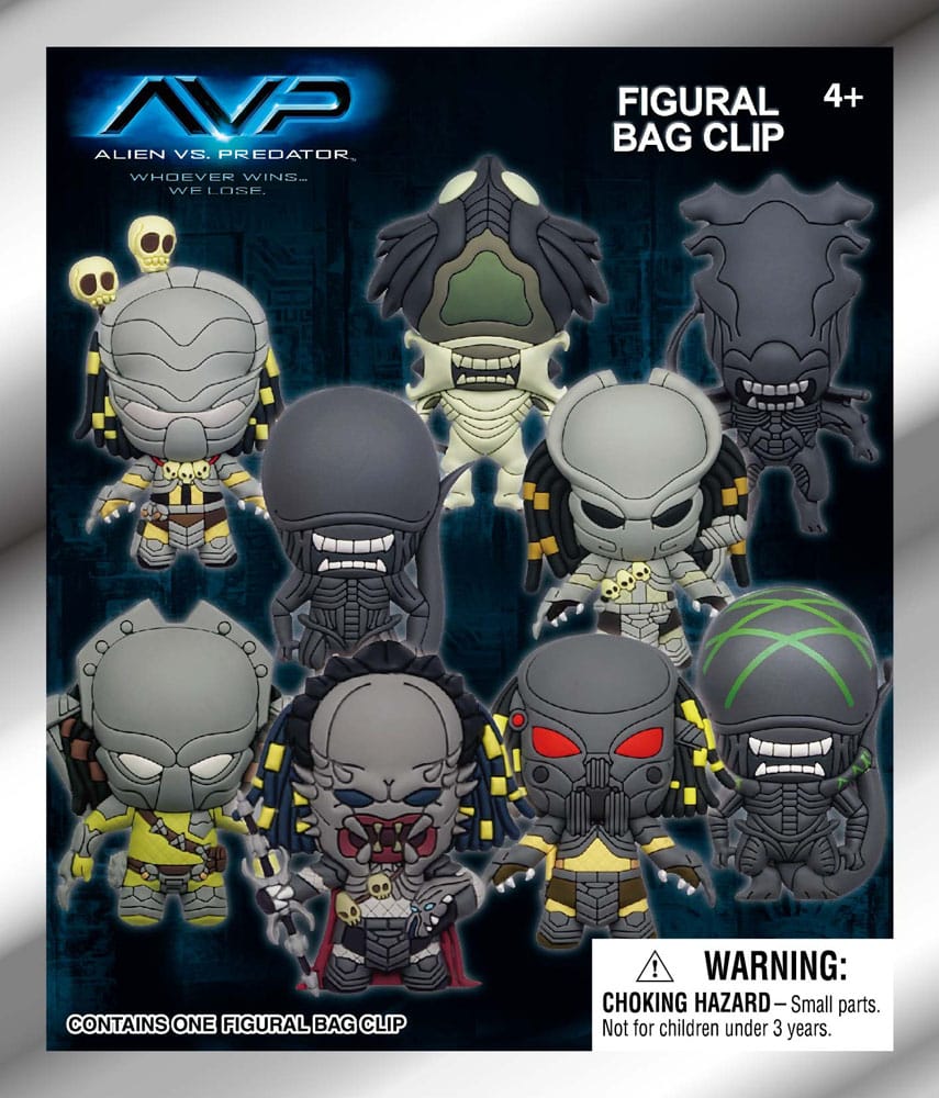 Alien vs. Predator 3D PVC-Taschenanhänger Display (24)             - Preorder - ETA: 01.12.2025