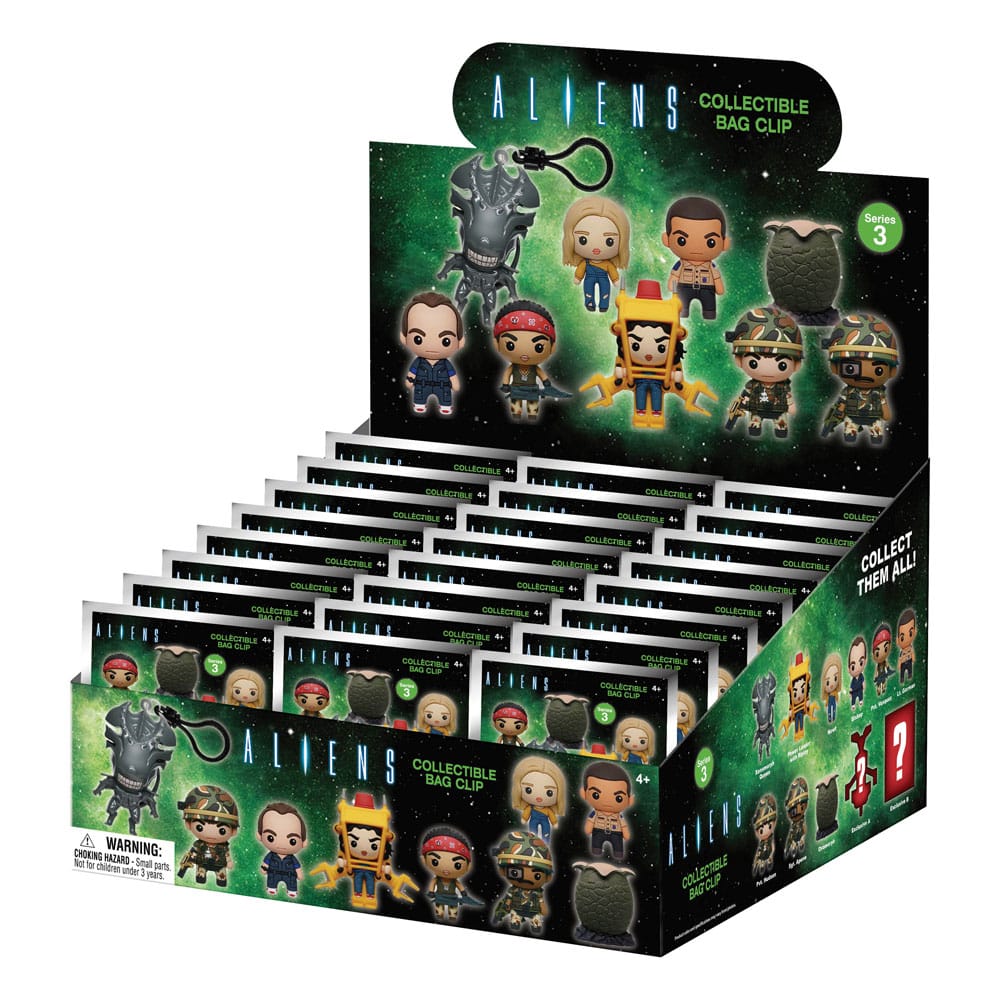 Alien 3D PVC-Taschenanhänger Serie 3 Display (24)  - Versand: 5-7 Tage nach Bestellung