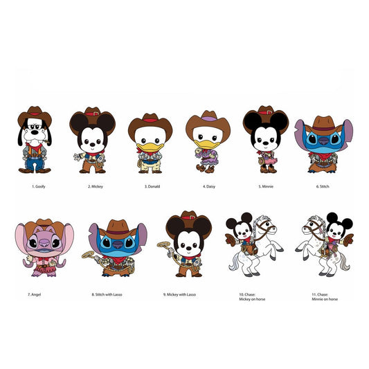 Disney Classic Western 3D PVC-Taschenanhänger Series 72 Display (24) - Versand: 7 Tage nach Bestellung