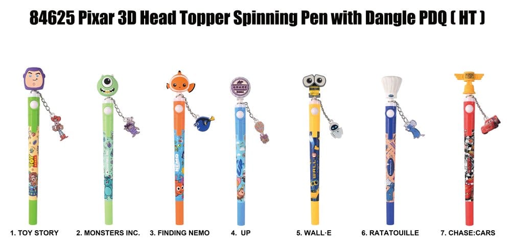 Pixar 3D Head Topper Drehkugelschreiber Display (12) - Preorder - ETA: 26.10.2026