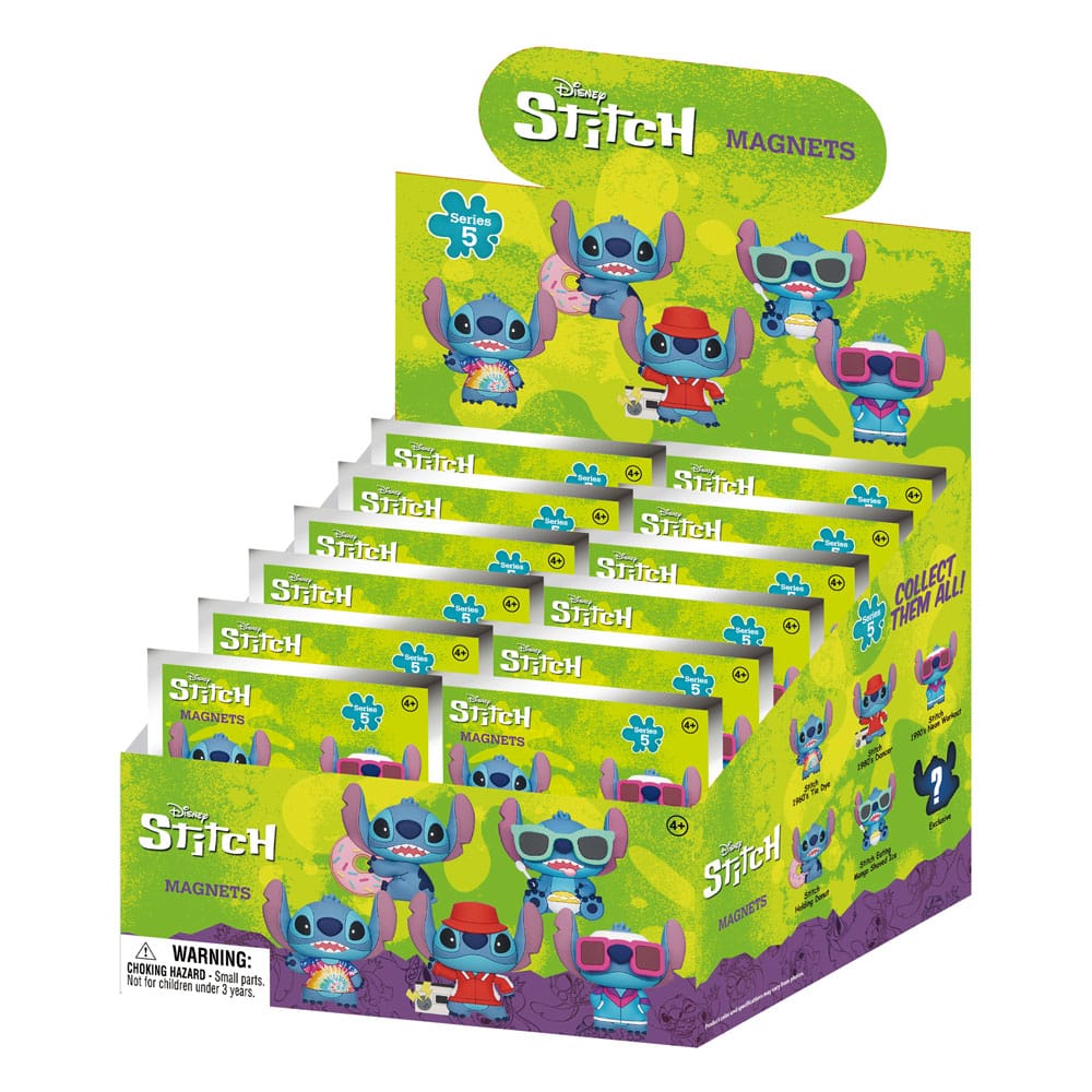 Lilo & Stitch 3D Magnete Stitch Series 5 Blind Pack Display (12)      - Versand: 7 Tage nach Bestellung