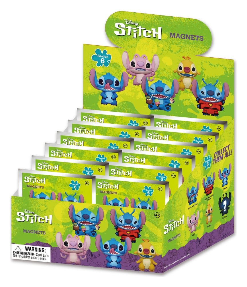 Lilo & Stitch 3D Magnete Stitch Series 6 Blind Pack Display (12)       - Versand: 7 Tage nach Bestellung