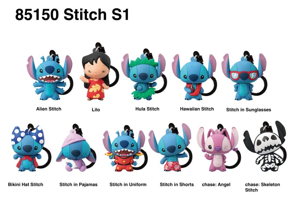 Lilo & Stitch 3D PVC-Taschenanhänger Serie 1 Display (24) - Versand: 7 Tage nach Bestellung