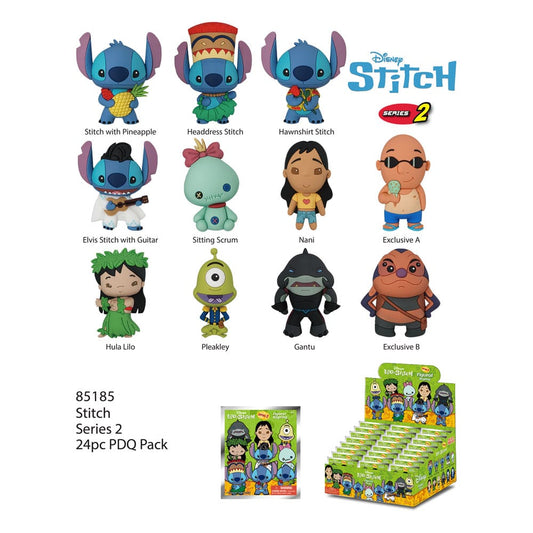 Lilo & Stich 3D PVC-Taschenanhänger Stich Series 2 Display (24)  - Versand: 7 Tage nach Bestellung