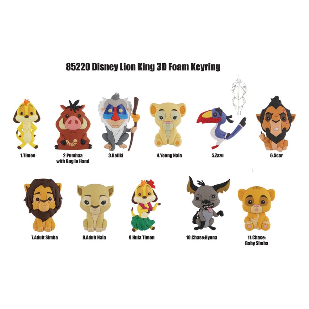 Disney 3D PVC-Taschenanhänger Display Lion King (24)  - Versand: 5-7 Tage nach Bestellung