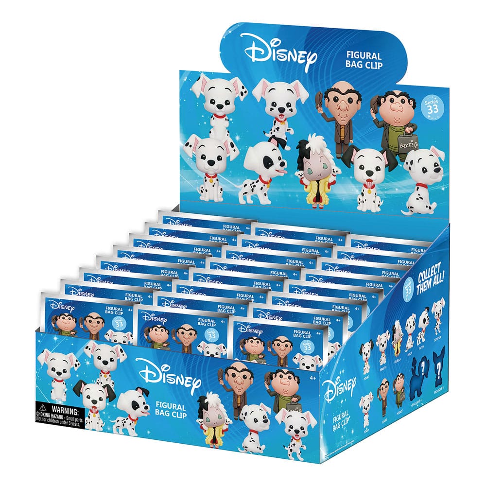 Disney 3D PVC-Taschenanhänger 101 Dalmatiner Series 33 Display (24)             - Versand: 5-7 Tage nach Bestellung